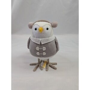 Target Wondershop 2023‎ Christmas Bird Loch Grey Winter Coat Earmuffs Decor
